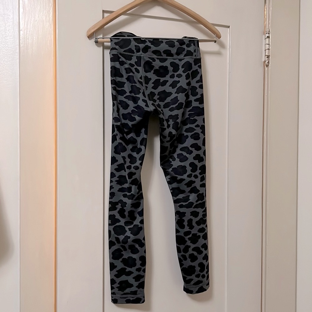 lululemon athletica Gray and Black Leopard Print Leggings